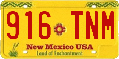 NM license plate 916TNM