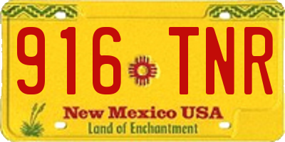 NM license plate 916TNR