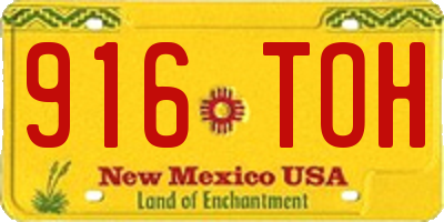 NM license plate 916TOH