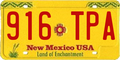 NM license plate 916TPA