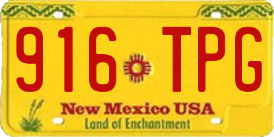 NM license plate 916TPG