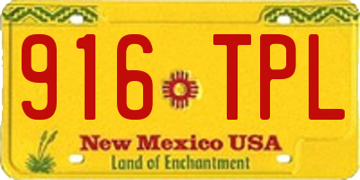 NM license plate 916TPL