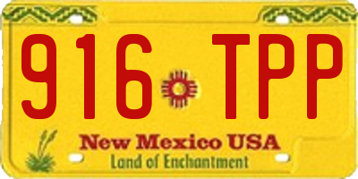 NM license plate 916TPP