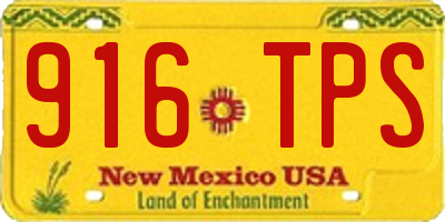 NM license plate 916TPS