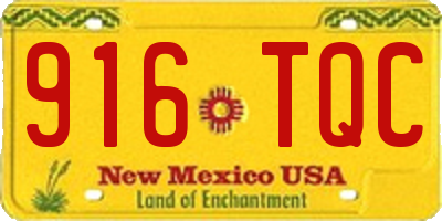 NM license plate 916TQC