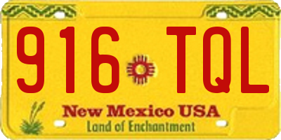 NM license plate 916TQL