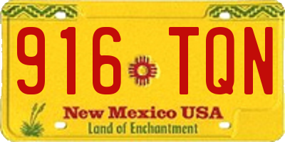 NM license plate 916TQN