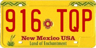 NM license plate 916TQP