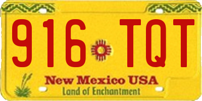 NM license plate 916TQT