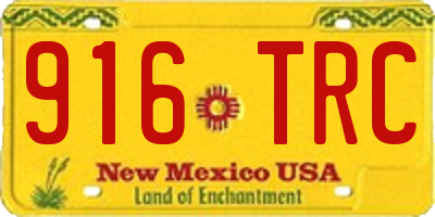 NM license plate 916TRC