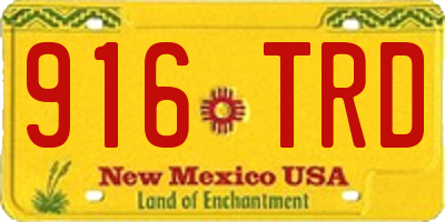 NM license plate 916TRD
