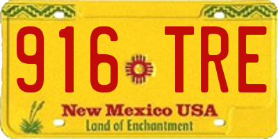 NM license plate 916TRE
