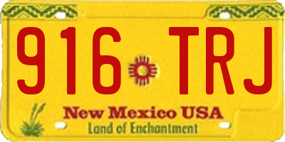 NM license plate 916TRJ