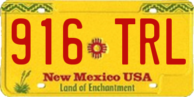 NM license plate 916TRL