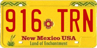 NM license plate 916TRN