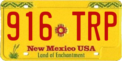 NM license plate 916TRP