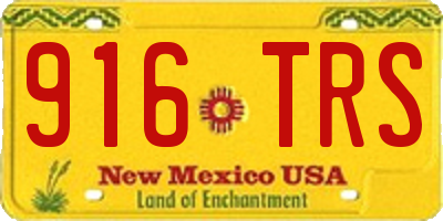NM license plate 916TRS