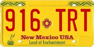 NM license plate 916TRT