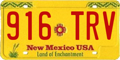 NM license plate 916TRV