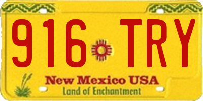 NM license plate 916TRY