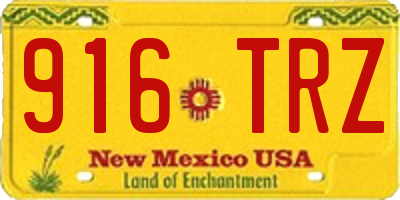 NM license plate 916TRZ