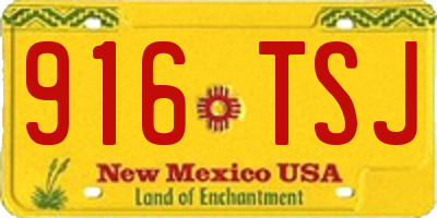 NM license plate 916TSJ