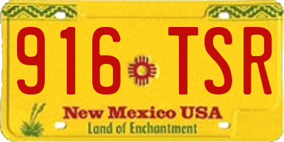 NM license plate 916TSR