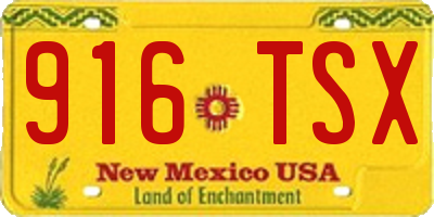 NM license plate 916TSX