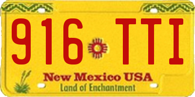 NM license plate 916TTI