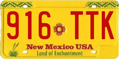 NM license plate 916TTK