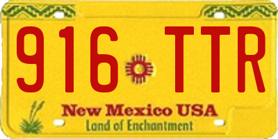 NM license plate 916TTR