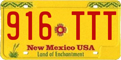 NM license plate 916TTT