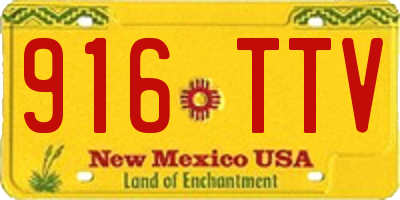 NM license plate 916TTV