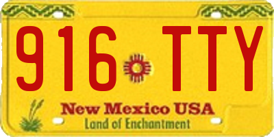 NM license plate 916TTY