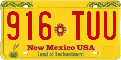 NM license plate 916TUU
