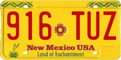 NM license plate 916TUZ