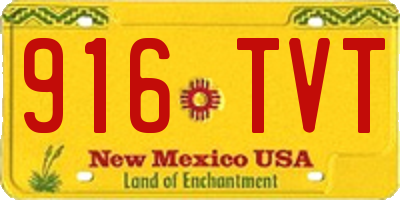 NM license plate 916TVT