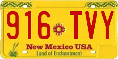 NM license plate 916TVY