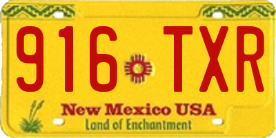 NM license plate 916TXR