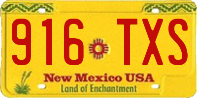 NM license plate 916TXS