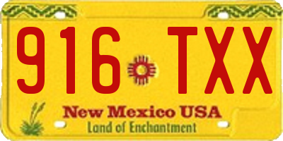 NM license plate 916TXX