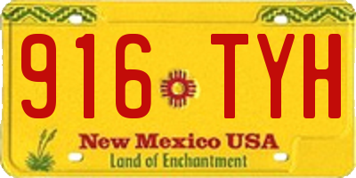 NM license plate 916TYH