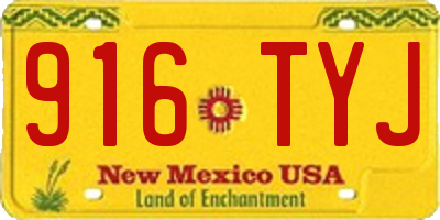 NM license plate 916TYJ