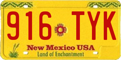 NM license plate 916TYK