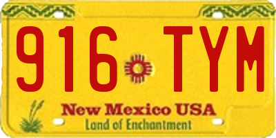 NM license plate 916TYM