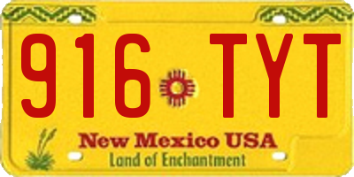 NM license plate 916TYT