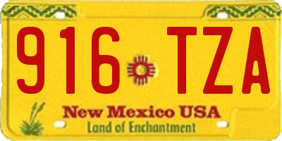 NM license plate 916TZA
