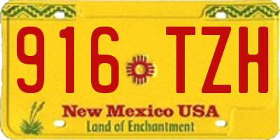 NM license plate 916TZH