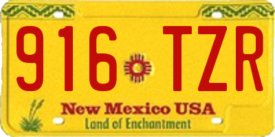 NM license plate 916TZR