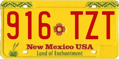 NM license plate 916TZT